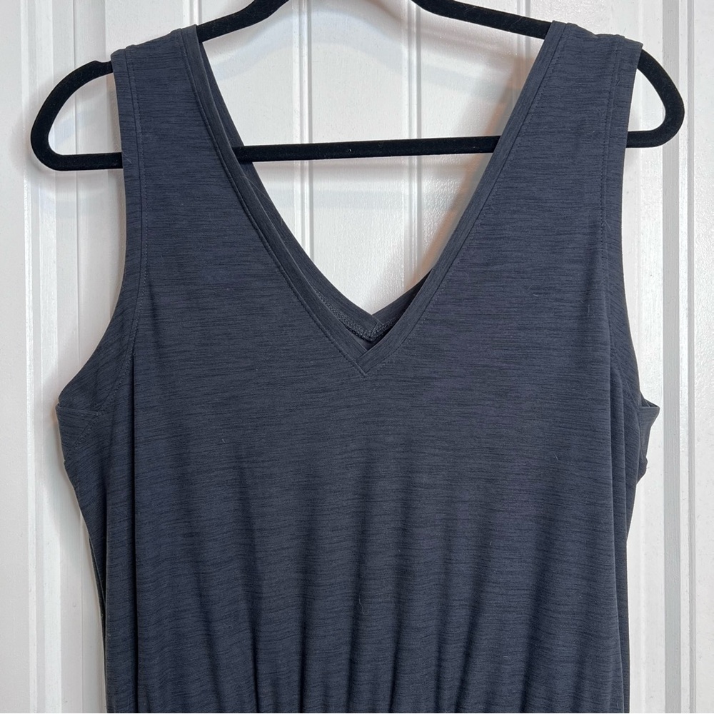 Old Navy Marled Black ‘Breathe On’ Sleeveless Jumpsuit. Size Large. - Picture 5 of 11